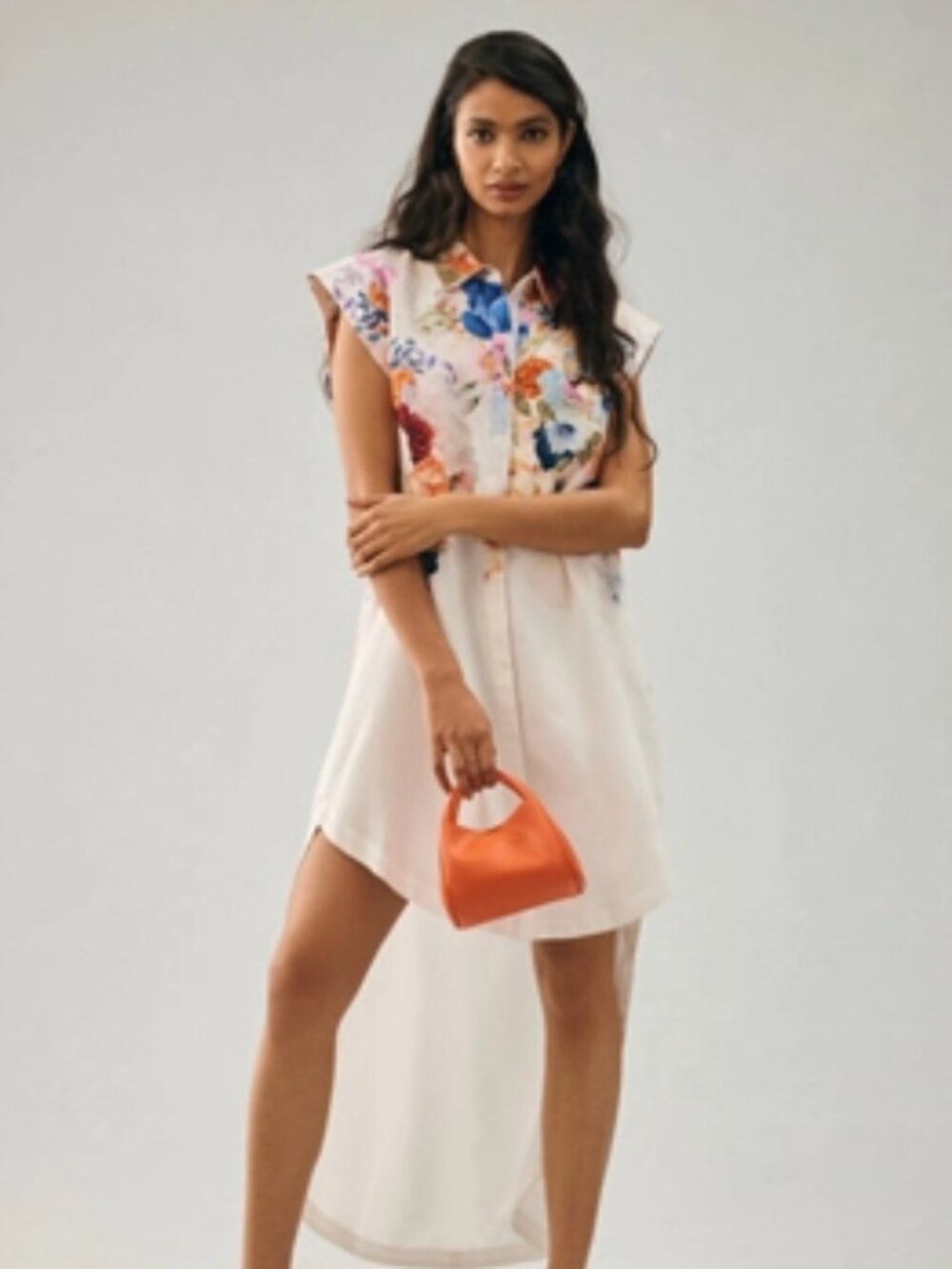 Maeve Floral High-Low Shirt Dress (discontinued)